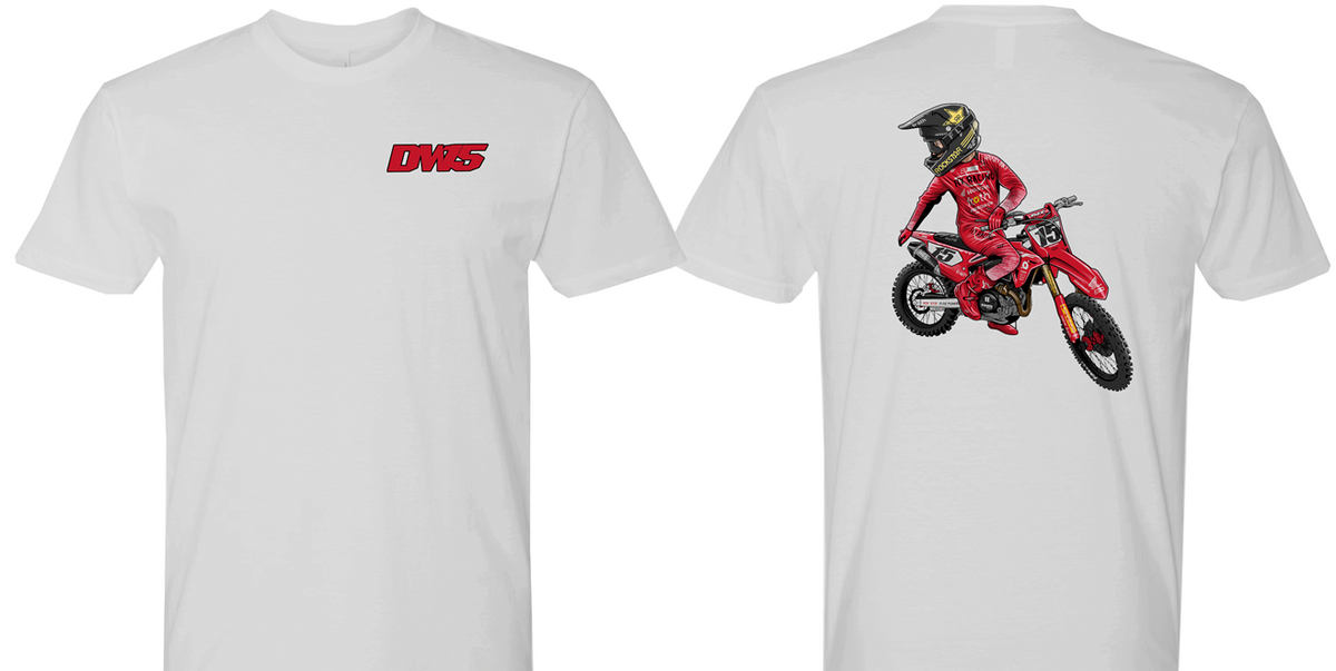 Ride Red White Tee – Deano Merch